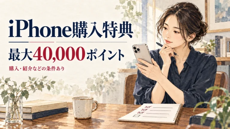 楽天モバイルのiPhoneキャンペーンは最大40,000ポイント｜購入・紹介・機種変更の条件を整理