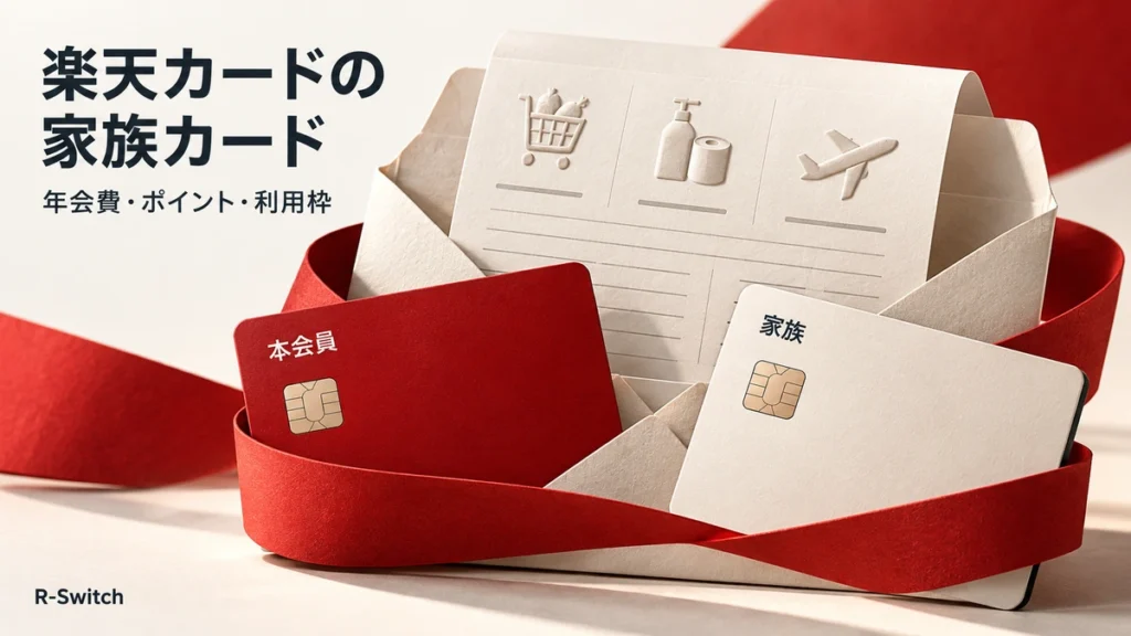 本会員と家族の2枚のカードを一つの家計明細に組み合わせ、支払いをまとめる仕組みを表したイメージ